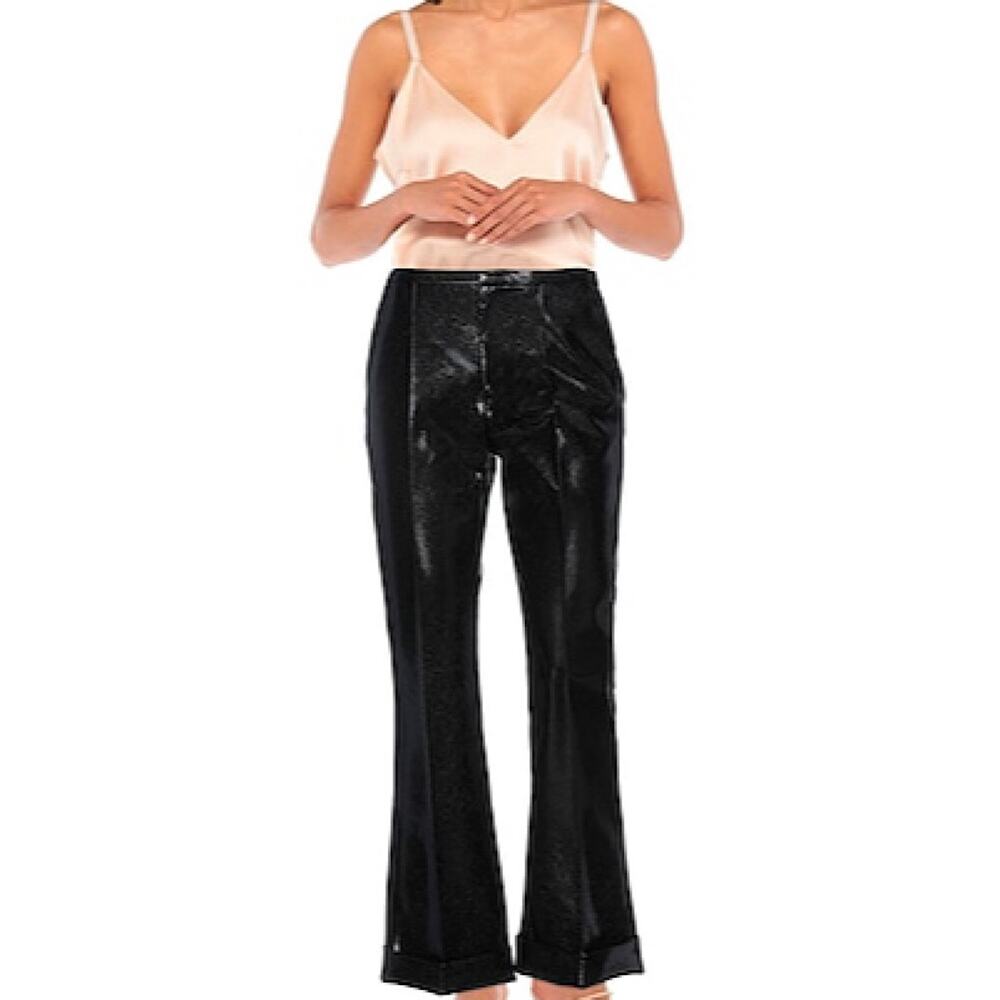 NWT Philosophy di Lorenzo Serafini Black Faux Snakeskin Pants IT 44